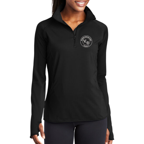 McPeek Poultry Farm - Women's Sport Wick ® Stretch 1/4 Zip Pullover Thumbnail